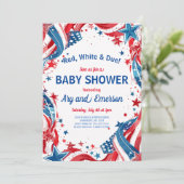 4 juillet Baby shower Invitation 4 juillet douche (Debout devant)