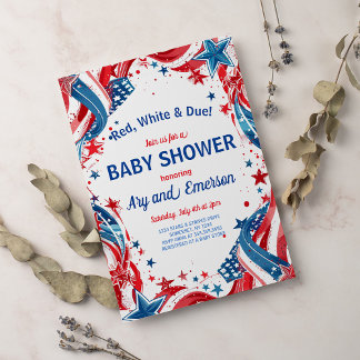 4 juillet Baby shower Invitation 4 juillet douche