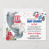 4 juillet Baby shower par courrier Invitation (Devant)