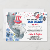 4 juillet Baby shower par invitation postale (Devant)