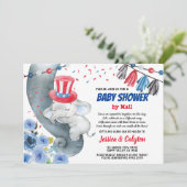 4 juillet Baby shower par invitation postale (Debout devant)