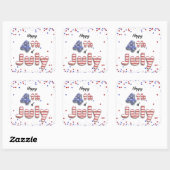 4 juillet Ballons à huile Étoiles Bandes - Sticker (Feuille)