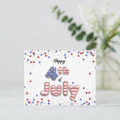 4 juillet Ballons à huile Étoiles Stripes - Carte  (Debout devant)