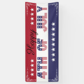 4 juillet bannière étoilée bleue blanche rouge (Vertical)