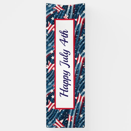 4 juillet Bannière extérieure (Vertical)