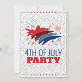 4 juillet Barbeque Party Invitation Jets Planes (Dos)