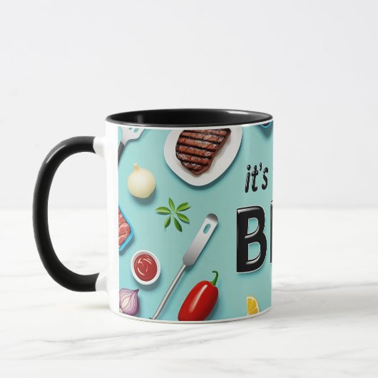 4 juillet BBQ Mug - Chiens Chauds, Feux d'artifice (Gauche)