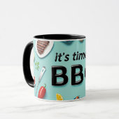 4 juillet BBQ Mug - Chiens Chauds, Feux d'artifice (Devant gauche)