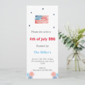 4 juillet BBQ party Invitations téléphoniques (Debout devant)