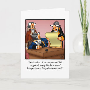 4 Juillet Carte de voeux Humour "Spectickles"