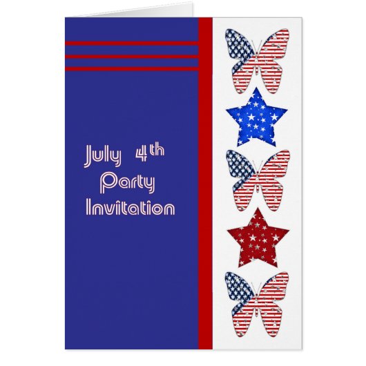 4 juillet. Carte d'invitation (Devant)