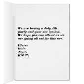 4 juillet. Carte d'invitation (Intérieur (Droit))