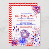 4 juillet carte faite sur commande d'invitation de (Devant / Derrière)