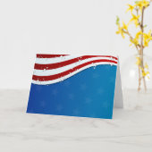 4 juillet carte patriotique - blanc (Fleur jaune)