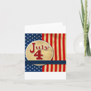 4 juillet cartes de note de drapeau américain
