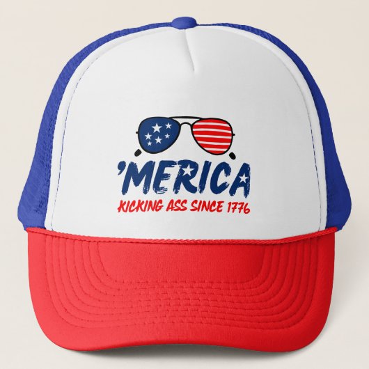 4 juillet Casquette, Casquette américain, drapeau (Devant)