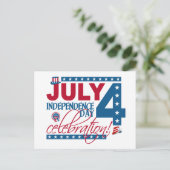 4 JUILLET Célébration carte postale, personnaliser (Debout devant)