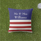 4 juillet coussin extérieur personnalisé (Herbe)