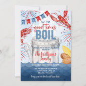 4 juillet Crawfish Seafood Boil Party Invitation (Devant)