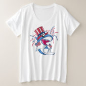 4 juillet de requin patriotique bleu rouge (Design devant)