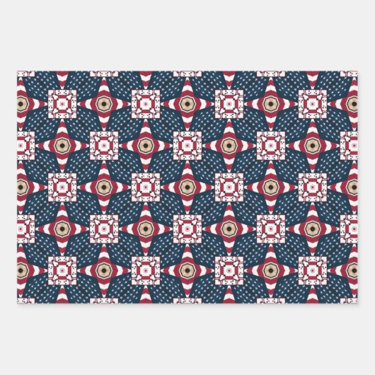 4 juillet ENSEMBLE DE PAPIER À DRAPEAU AMÉRICAIN D (Devant)