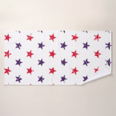 4 juillet Étoiles Grunge Abstrait Motif sans coutu (Serviette de bain)