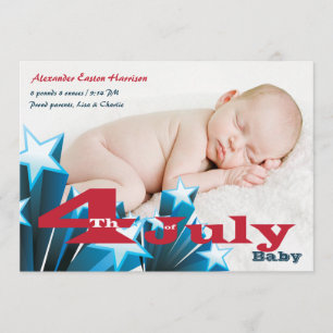 4 juillet Faire-part de naissance photo