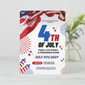 4 juillet Fête de l'événement Invitation patriotiq (Debout devant)