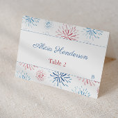 4 juillet Feu d'artifice Rouge Blanc Bleu Carte Pl