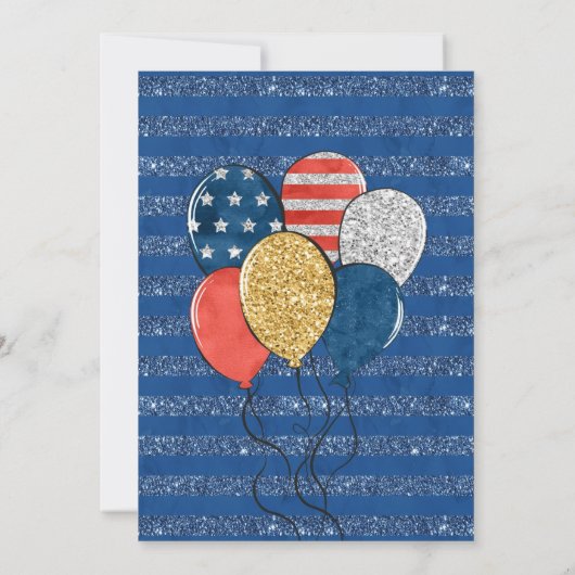 4 juillet Firecracker 1er anniversaire Invitation (Dos)