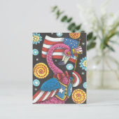 4 juillet FLAMANT ROSE ROSE, CARTE POSTALE de (Debout devant)