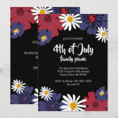 4 juillet Floral Family Picnic Invitation (Devant / Derrière)