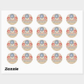 4 juillet Funky Fireworks & Stripes Stickers (Feuille)