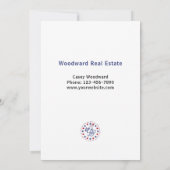 4 juillet heureux | Carte de budget Merci (Dos)