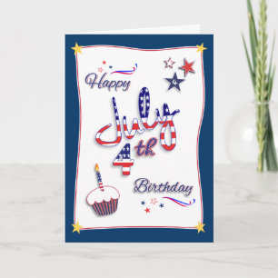 4 juillet Indépendance Carte Anniversaire