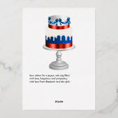 4 Juillet Indépendance Foil Carte de vacances (Verso)