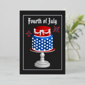 4 juillet Indépendance Jour BBQ Foil Invitation (Debout devant)