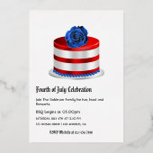 4 juillet Indépendance Jour BBQ Foil Invitation (Verso)