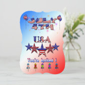 4 juillet Invitation à la fête des États-Unis (Debout devant)