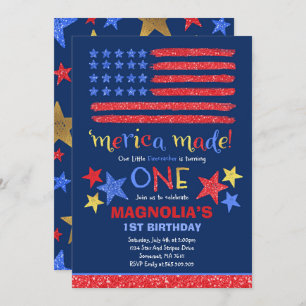 4 juillet Invitation Anniversaire 4 juillet