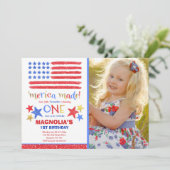 4 juillet Invitation anniversaire 4 juillet Parti (Debout devant)