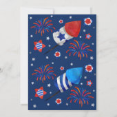 4 juillet Invitation anniversaire 4 juillet Parti (Dos)