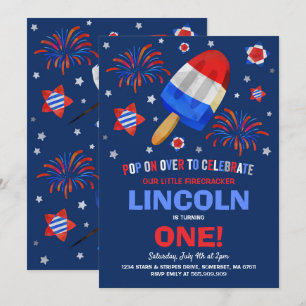 4 juillet Invitation anniversaire 4 juillet Parti