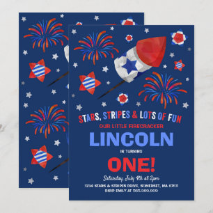 4 juillet Invitation anniversaire 4 juillet Parti