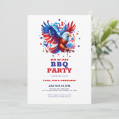 4 juillet Invitation BBQ de l'aigle américain patr (Debout devant)