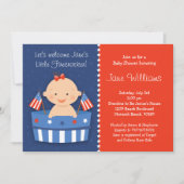 4 juillet invitation de baby shower (Devant)