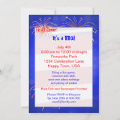 4 juillet invitation de barbecue de célébration (Dos)