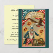 4 juillet invitation de BBQ (Devant / Derrière)