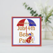 4 juillet Invitation de Beach Party (Debout devant)