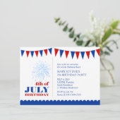 4 juillet invitation de fête d'anniversaire des (Debout devant)